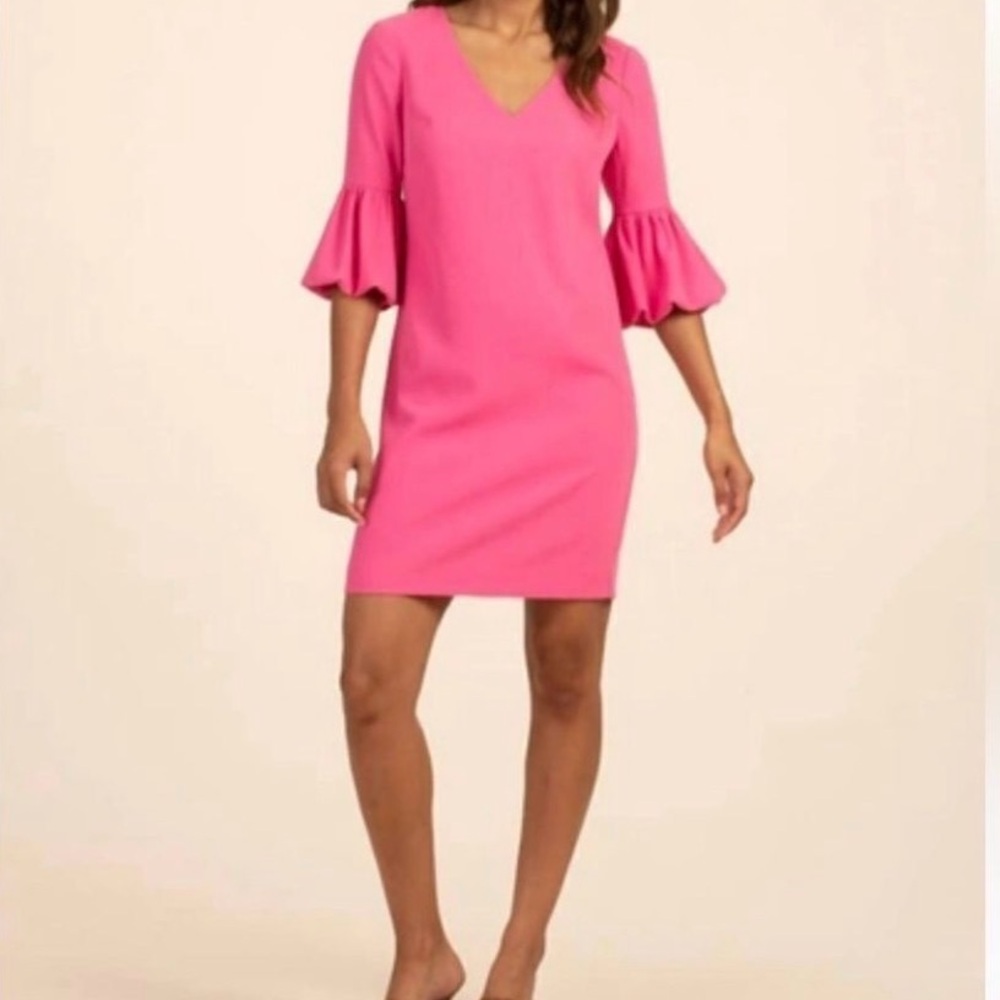Trina Turk Surprising Mini Shift Dress Hot Pink size 10 NWT‎